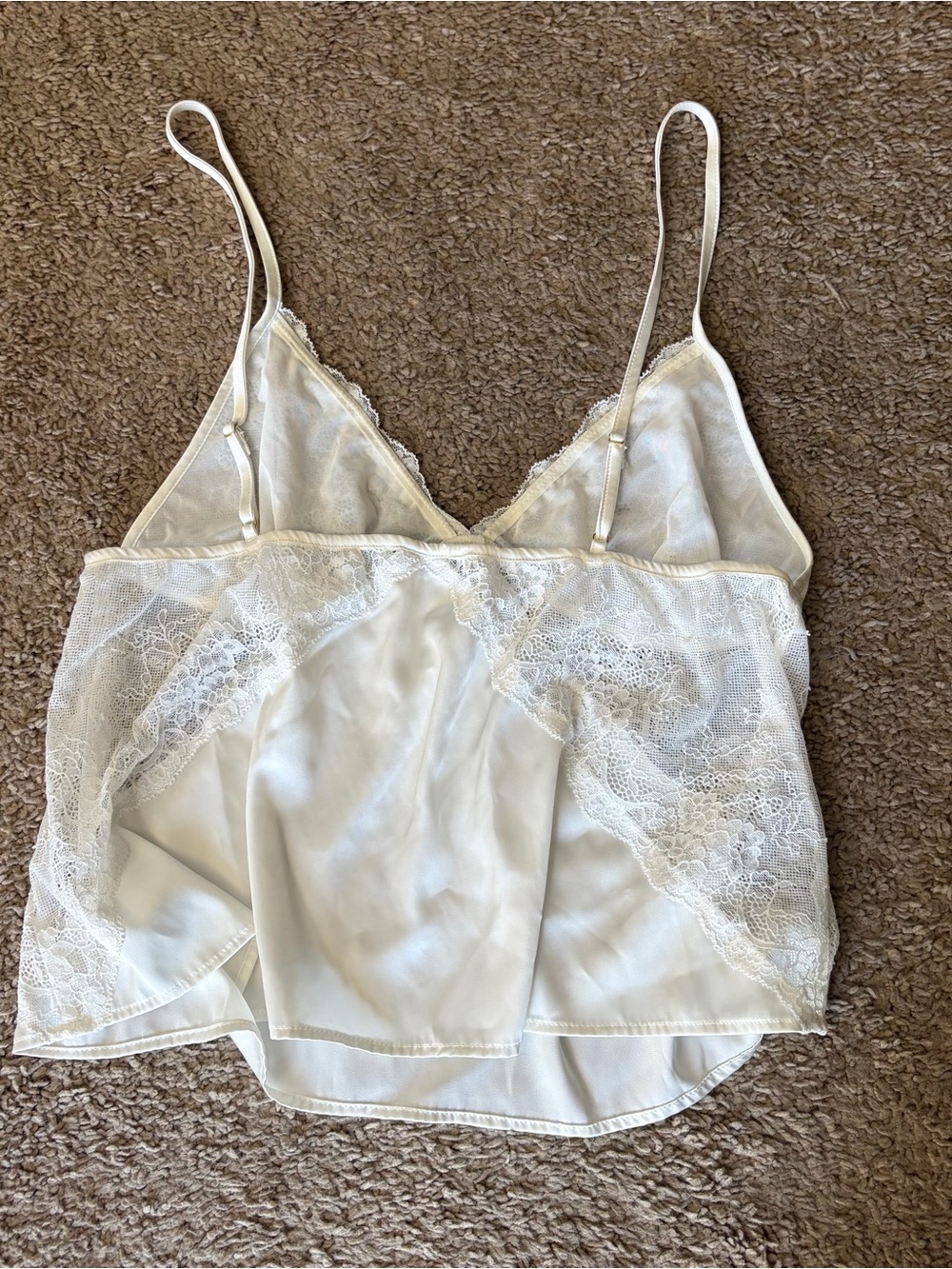 Abercrombie Women’s Sheer Sleep Cami | Pearl | Size Medium - Picture 8 of 12